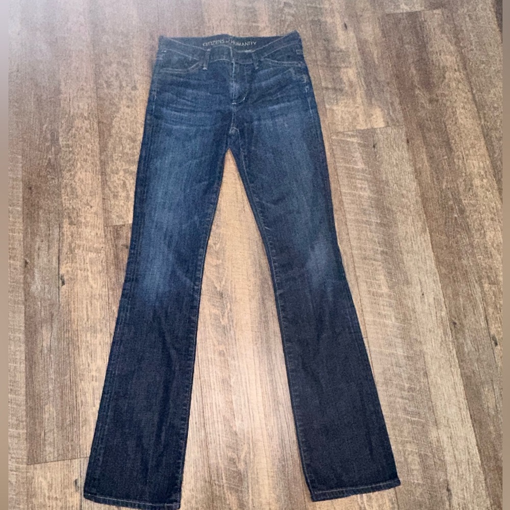 Citizens of Humanity Med Rise Slim Bootcut Jeans Blue Denim Style 1408-1…
